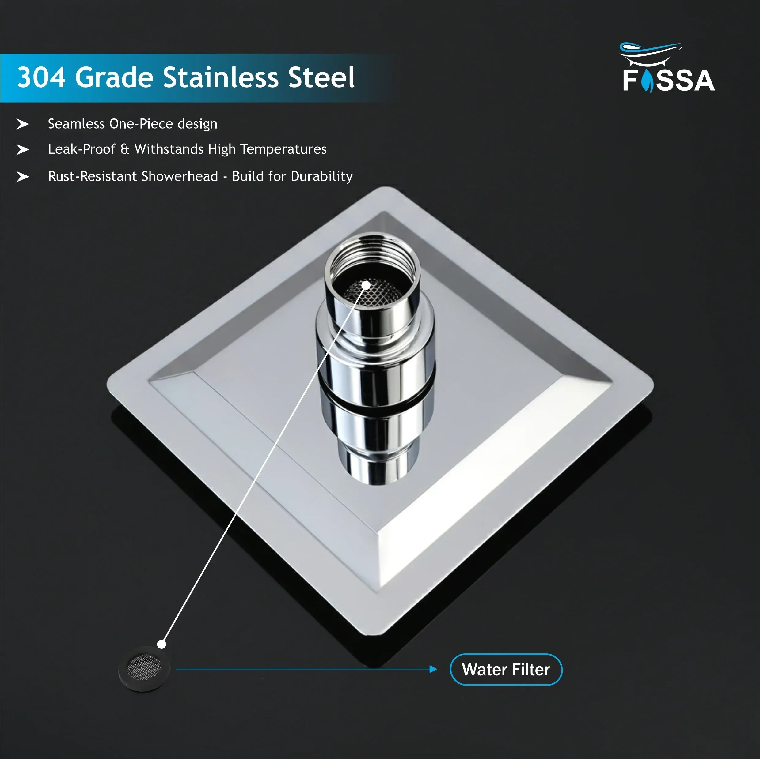 Rainfall Shower Head With Arm