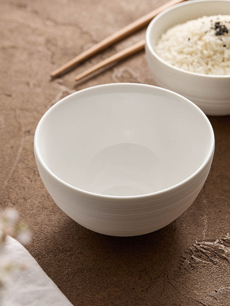 Minimalist White Brushed Bowl
