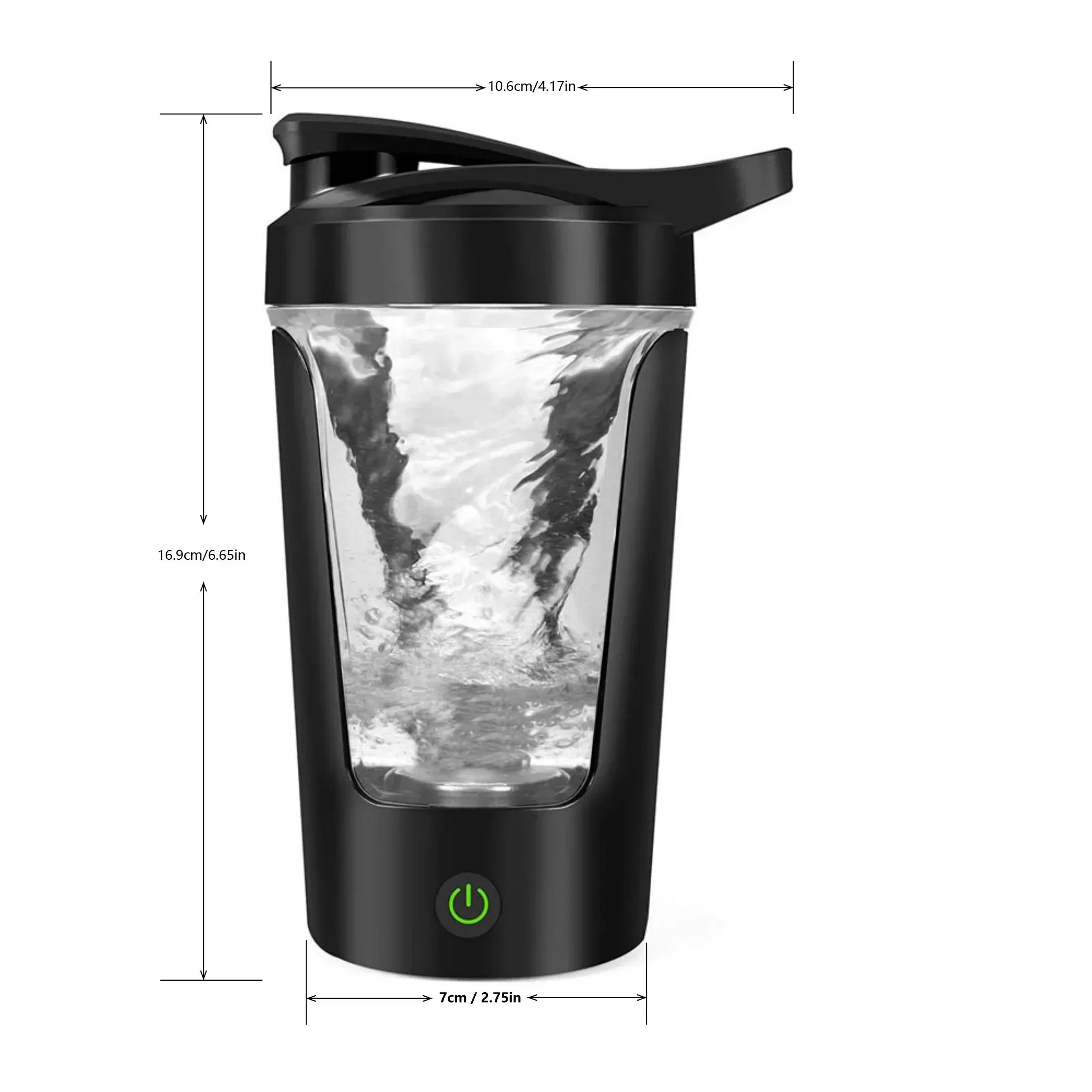 Portable Electric Protein Shaker Bottle 450ML Self-Mixing Blender Cup