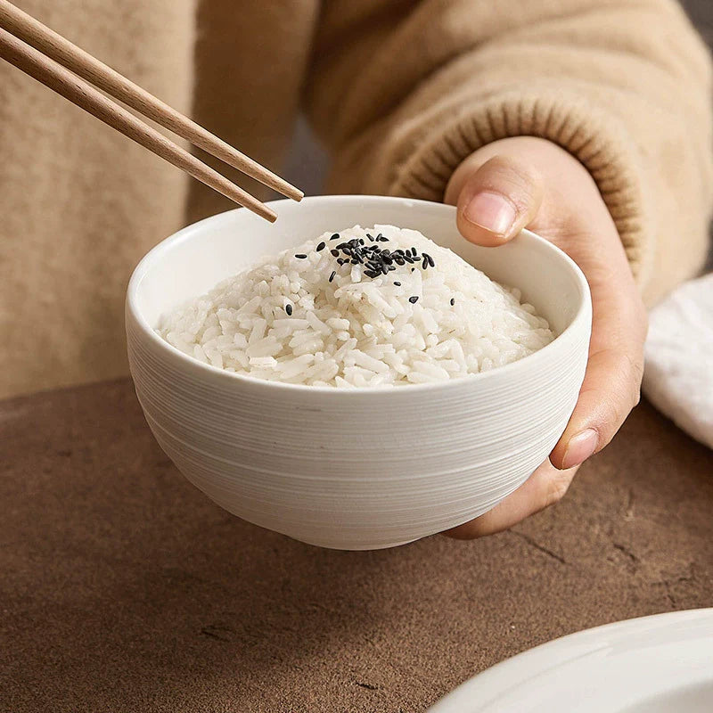 Minimalist White Brushed Bowl